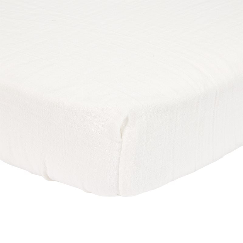 Hoeslaken hydrofiel wieg Soft White