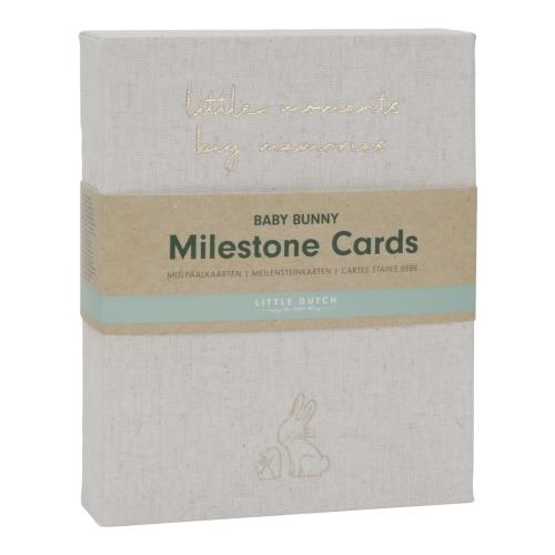 Mijlpaal kaarten - Beige - Baby Bunny - EN