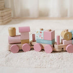 Houten Blokkentrein - Roze - Fairy Garden