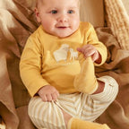 Shirt lange mouw - Geel - Little Farm - Opdruk