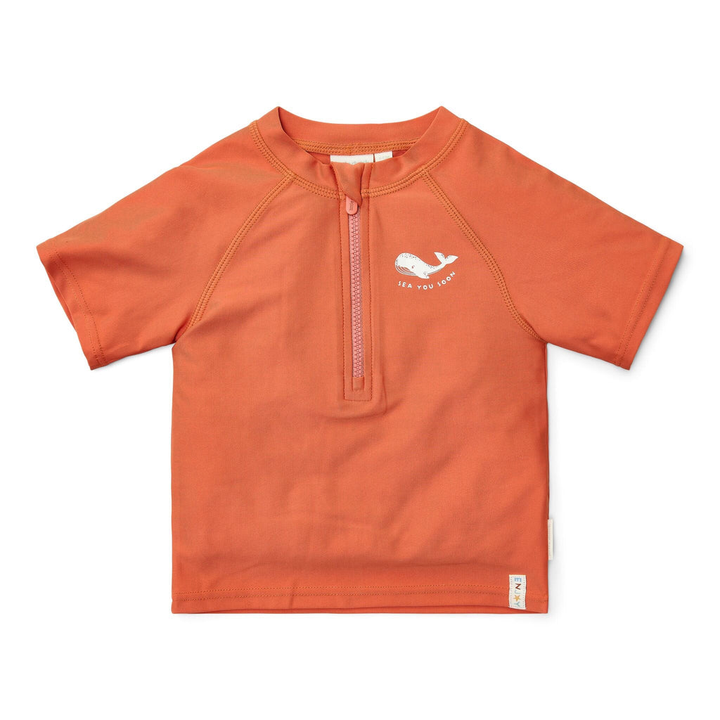 zwemshirt-korte-mouw-rood-sea-life