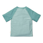 zwemshirt-korte-mouw-groen-seashells-and-stripes