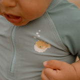 zwemshirt-korte-mouw-groen-seashells-and-stripes