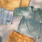 zwemshirt-korte-mouw-groen-seashells-and-stripes