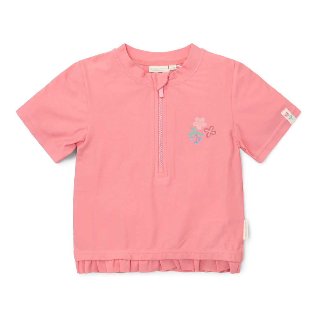 zwemshirt-korte-mouw-roze-sunny-flowers