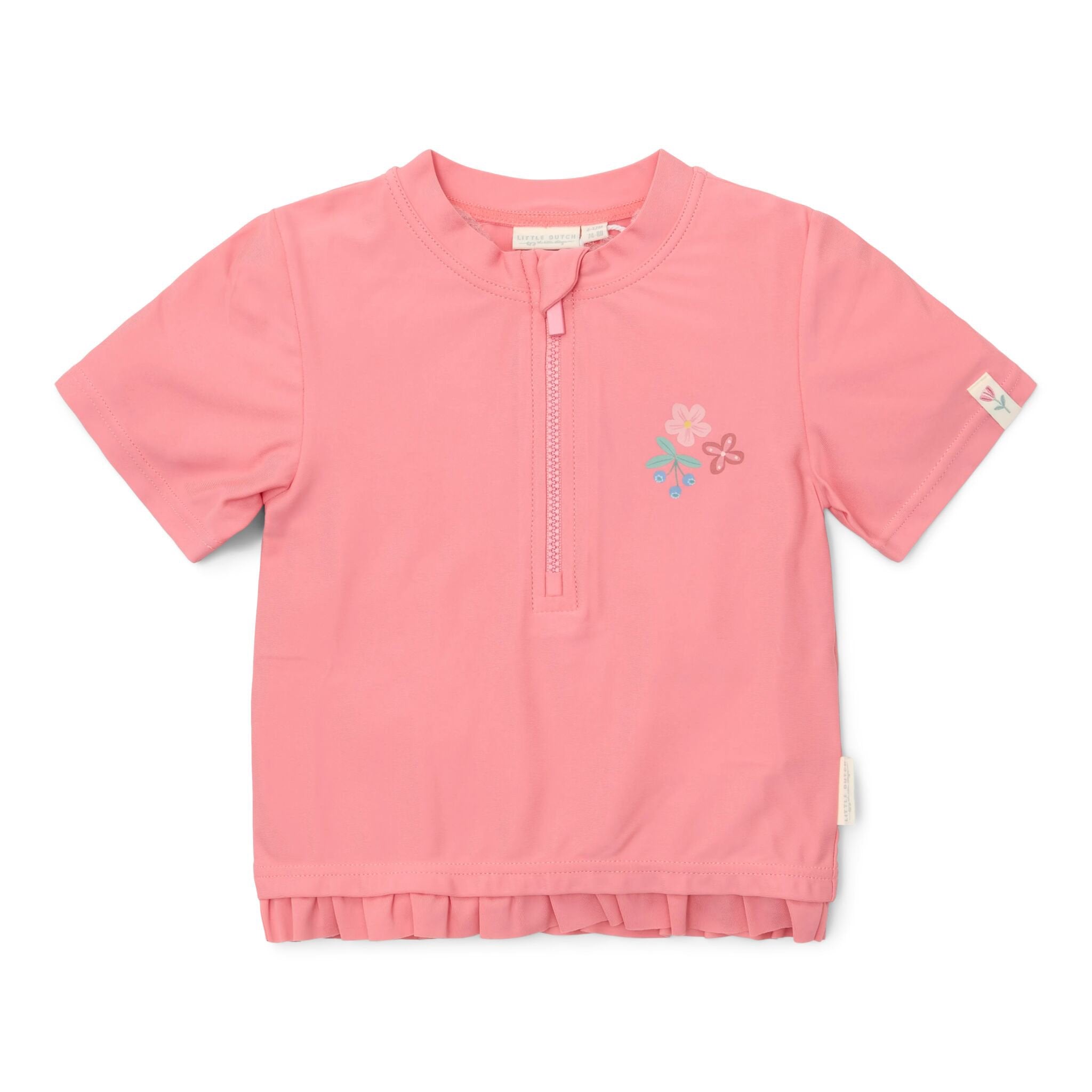 zwemshirt-korte-mouw-roze-sunny-flowers