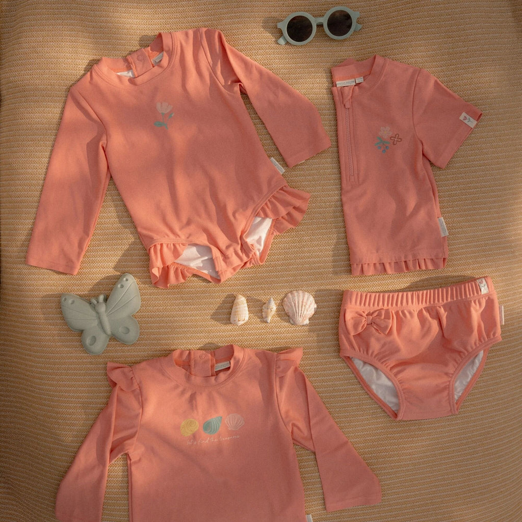 zwemshirt-korte-mouw-roze-sunny-flowers