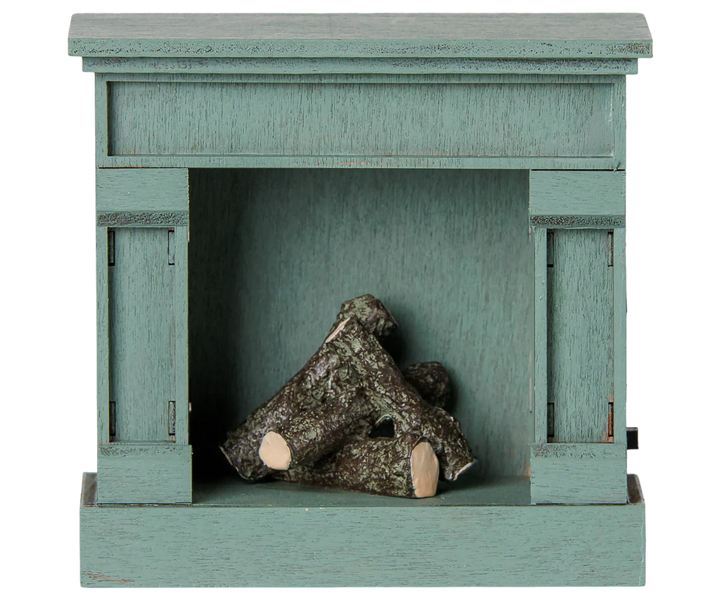 PRE-ORDER: Maileg Fireplace, Mouse - Blue (Estimated Arrival Mid August)