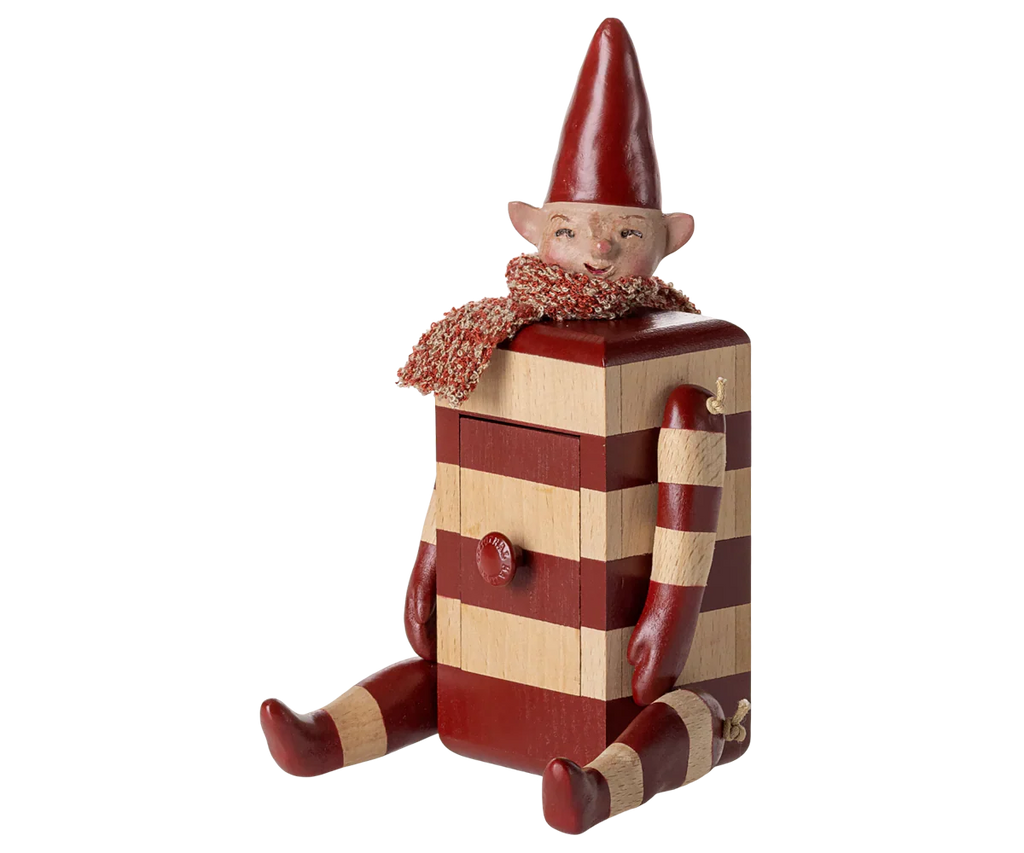 PRE-ORDER: Maileg Elf with Drawer - Red (Estimated Arrival Mid August)