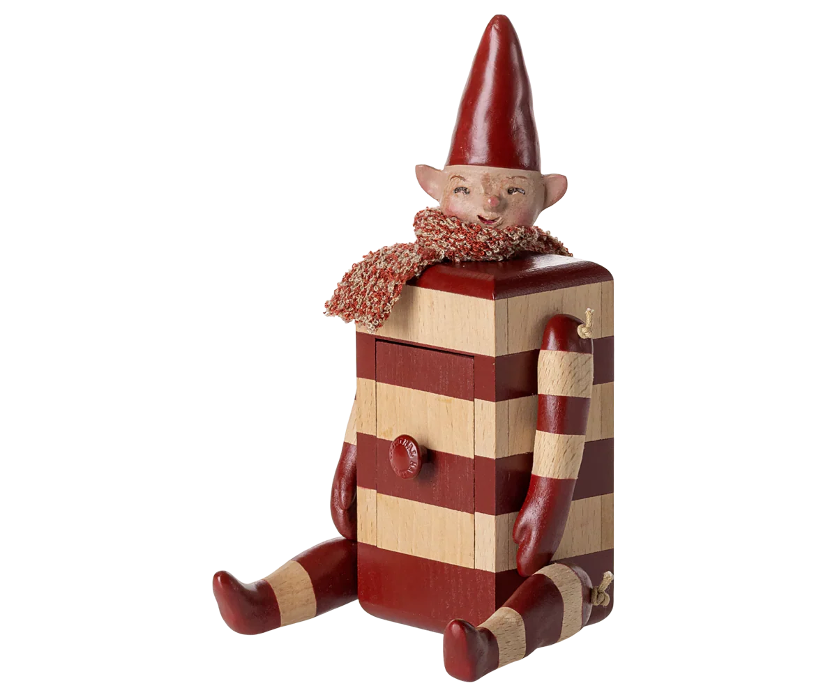 PRE-ORDER: Maileg Elf with Drawer - Red (Estimated Arrival Mid August)