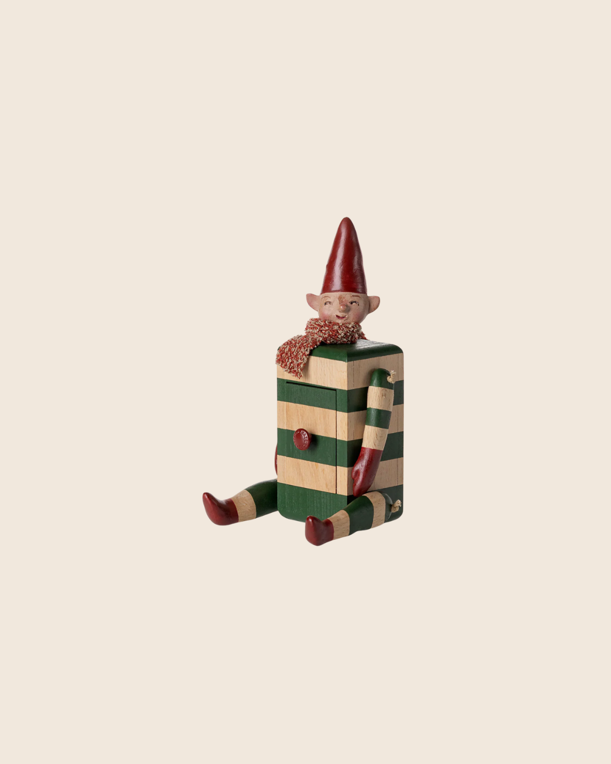 PRE-ORDER: Maileg Elf with Drawer - Green (Estimated Arrival Mid August)