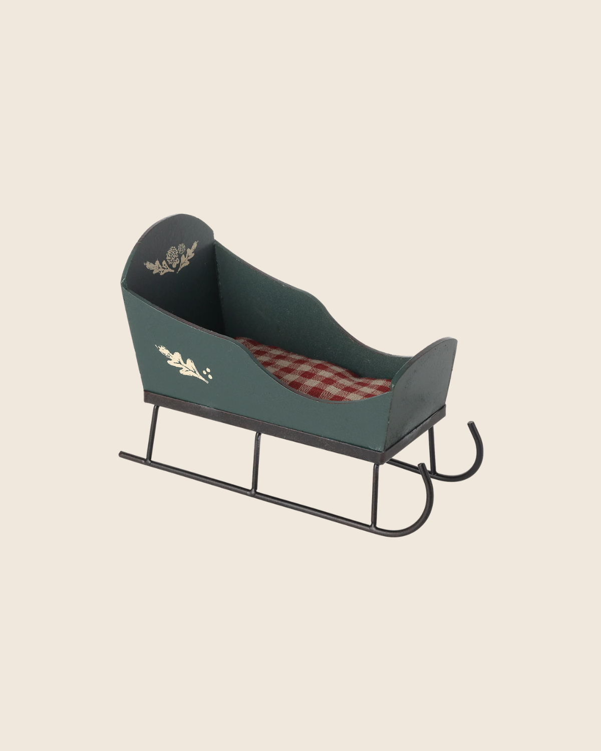 PRE-ORDER: Maileg Sleigh, Mini - Green (Estimated Arrival Early September)